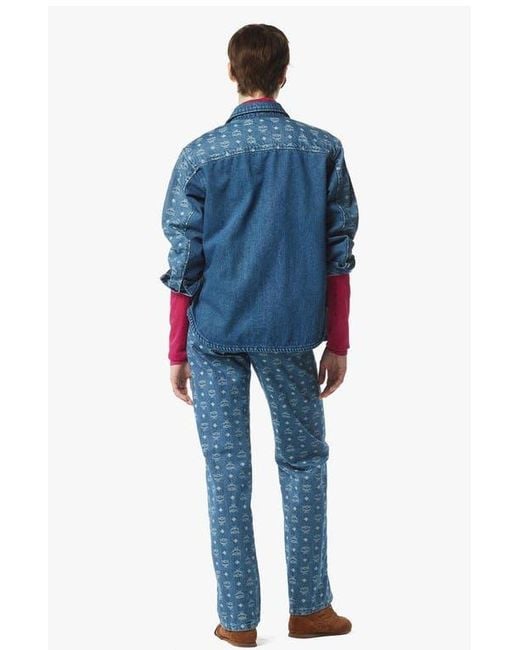 MCM Blue Monogram Jacket