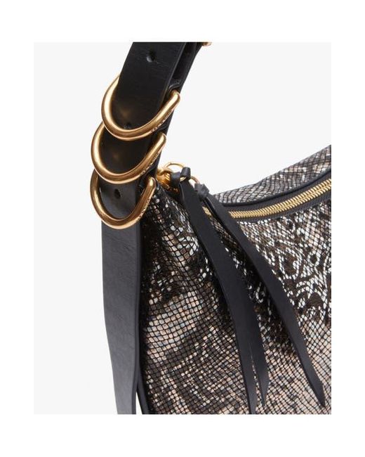 Rag & Bone Metallic Medium Mercer Snake Embossed Leather Hobo Bag