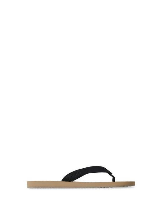 The Row Black Dune Flip Flop