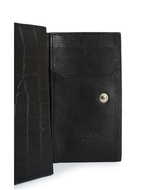 Velez Gray Embossed Leather Wallet