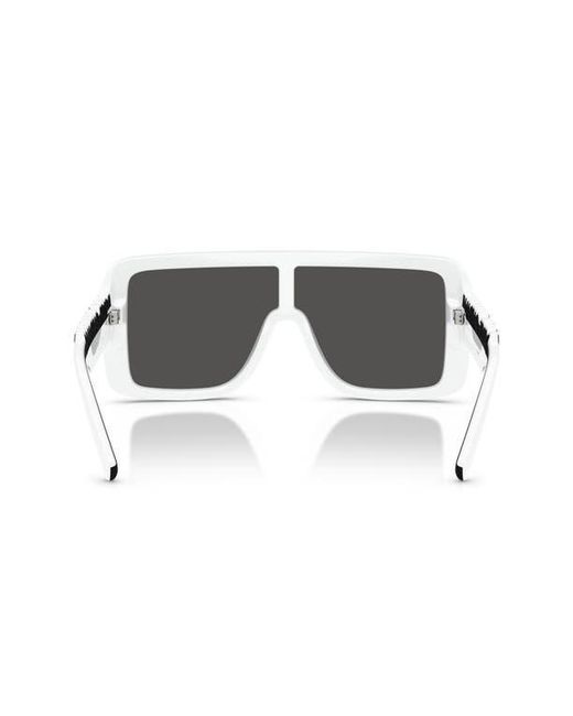 Dolce & Gabbana Black 134Mm Rectangular Shield Sunglasses