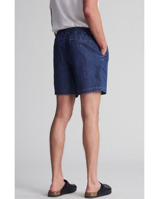 Mavi Blue Clint Drawstring Chambray Shorts for men
