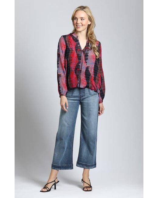 Apny Blue Printed Top