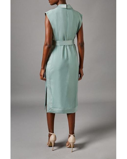 Coast Tux Satin Midi Dress in Green | Lyst Coast Tux Satin Midi Dress in Green | Lyst