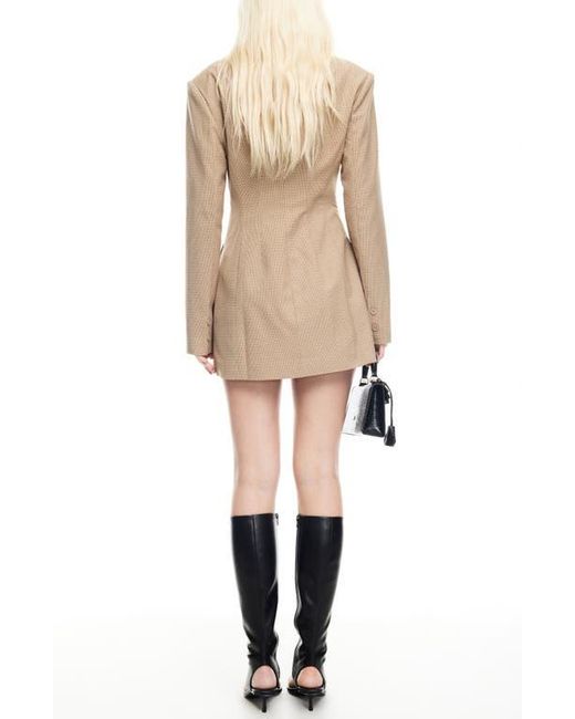 Lioness Natural Cheri Long Sleeve Minidress