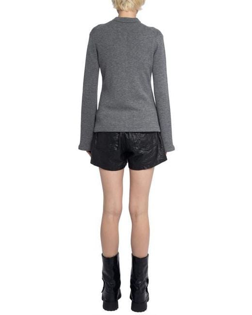 Zadig & Voltaire Gray Lucy Wool & Cashmere Cardigan
