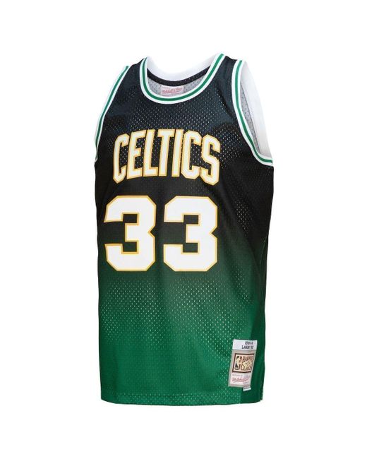Larry Bird Boston Celtics NBA Mitchell & Ness Men's Green 1985-86
