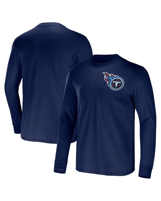 NFL X DARIUS RUCKER Blue Collection By Fanatics Tennessee Titans Team Long Sleeve Pocket T-shirt At Nordstrom for men