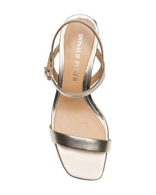 Donald J Pliner White Block Heel Sandal