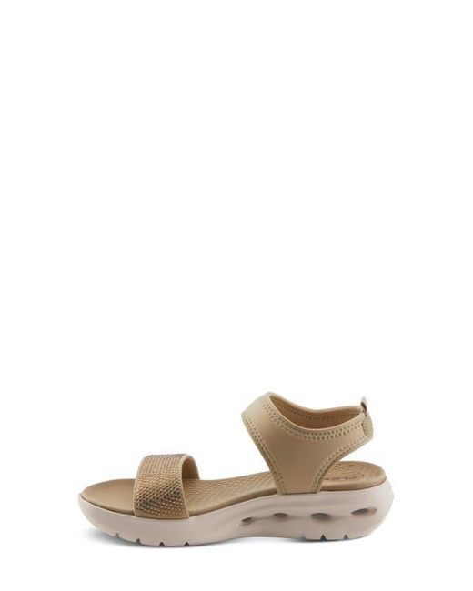 Flexus by Spring Step Natural Gallegos Ankle Strap Platform Wedge Sandal