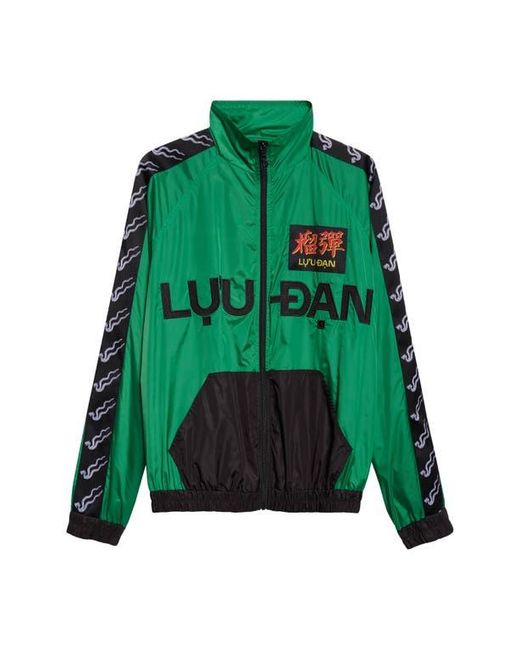 Lu'u Dan Green Windbreaker Track Jacket for men