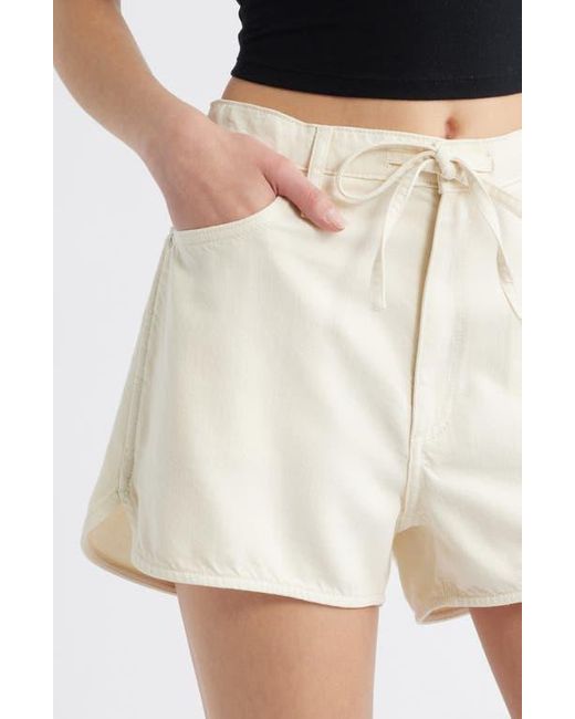 Rag & Bone Natural Nolan Drawstring Denim Shorts