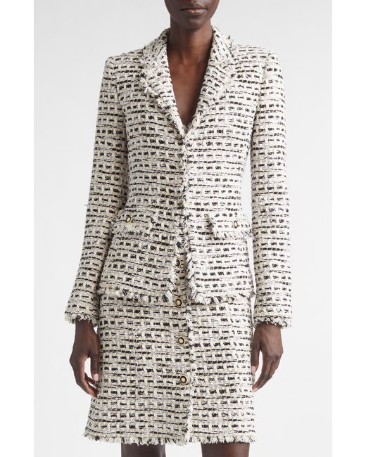 St. John White Claudine Tweed Jacket