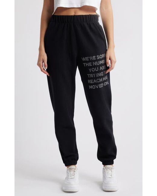 Boys Lie Black 1-800 Mac Embellished Slim Cotton Graphic Joggers