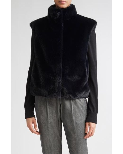 Herno Black Faux Fux Vest