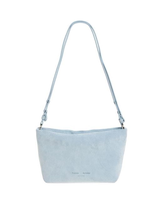 Proenza Schouler Blue Bond Suede Shoulder Bag