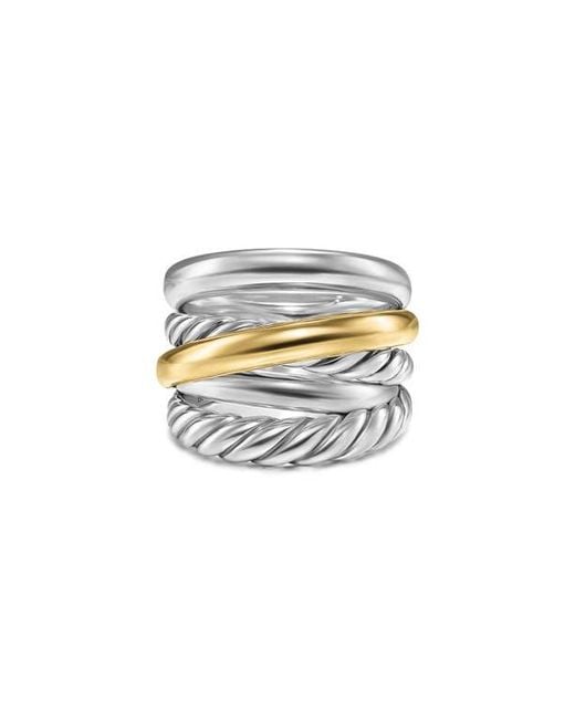 David Yurman White Crossover Five-Row Ring