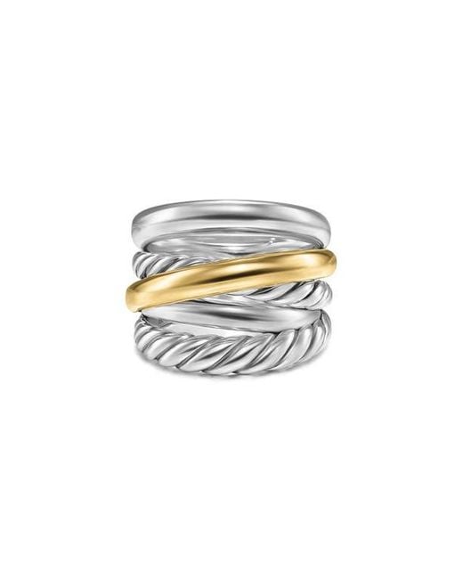 David Yurman White Crossover Five-Row Ring