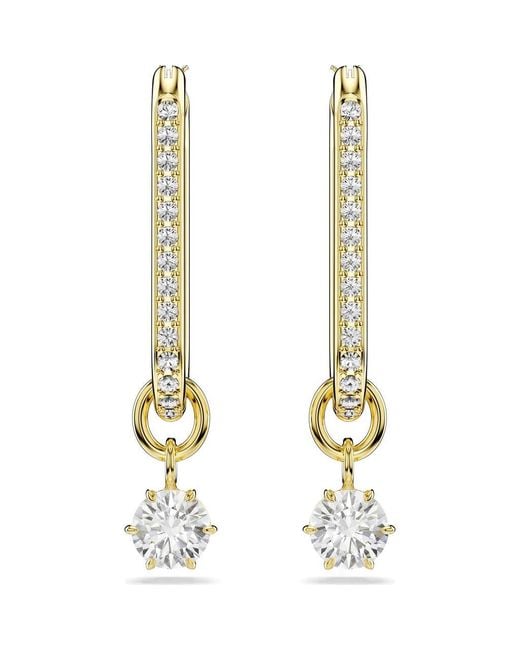 Swarovski Metallic Constella Crystal Hoop Earrings