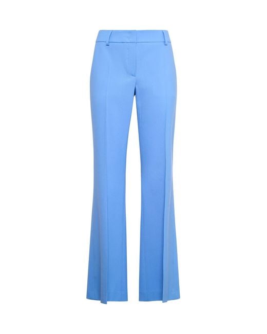 Maison Common Blue Bootleg Wool Pants