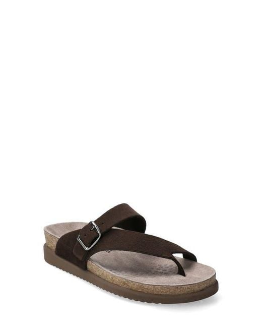 Mephisto Brown Helen Toe Loop Sandal