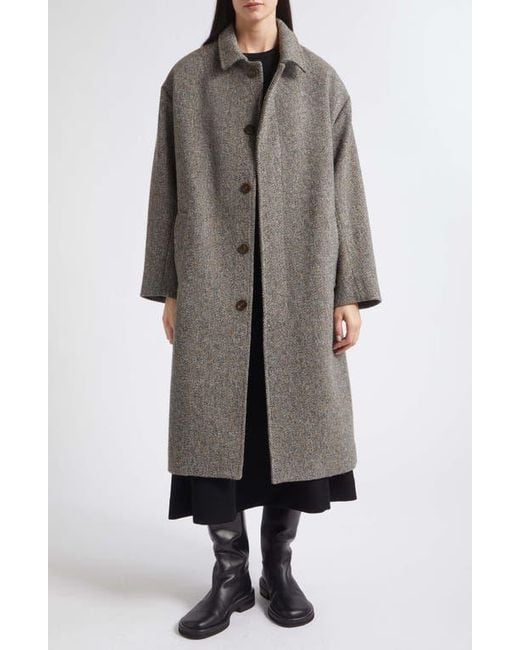 Johnstons Multicolor Brodie Herringbone Wool Coat