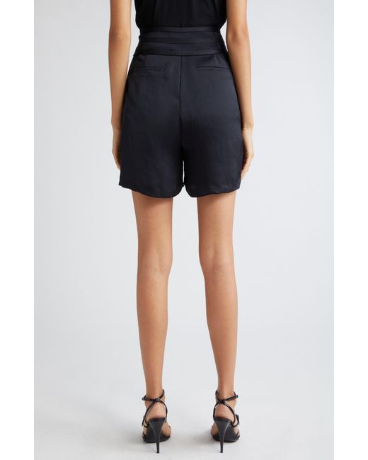 Ramy Brook Black Joss Satin Shorts