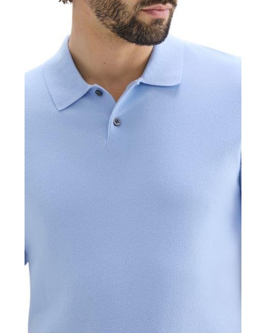 Theory Blue Goris Grid Light Performance Polo for men