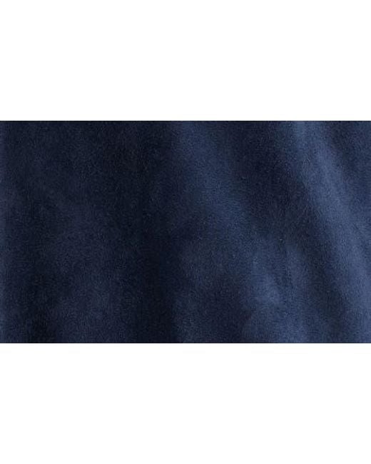 Nordstrom Blue Suede Zip Front Jacket for men