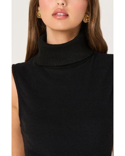 Astr Black Sleeveless Turtleneck Sweater