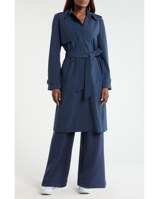 Mpg Blue Ripstop Tench Coat