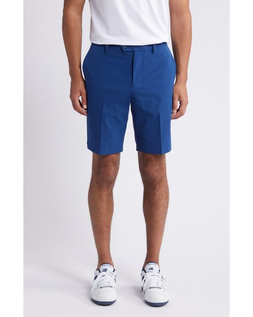 J.Lindeberg Blue Vent Tight Flat Front Performance Golf Shorts for men