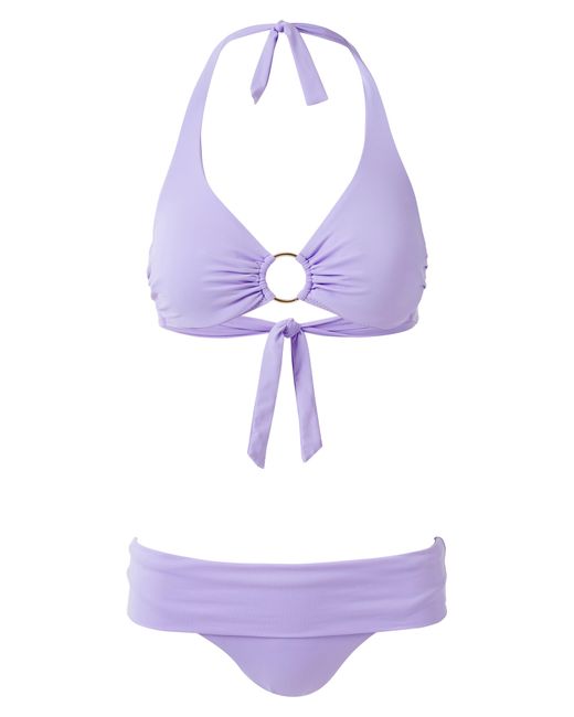 Melissa Odabash Purple Brussels O-ring Bikini Top