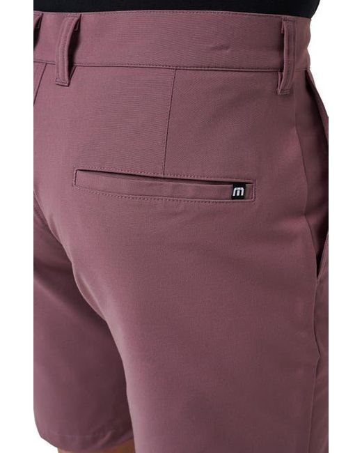 Travis Mathew Red Open To Close Tech Chino Shorts for men