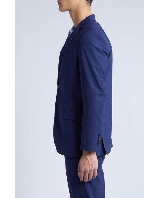 Nordstrom Blue Trim Fit Solid Stretch Wool Suit Coat for men