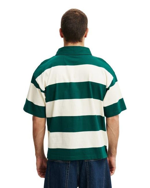 Cotton On Green Cropped Fit Polo for men