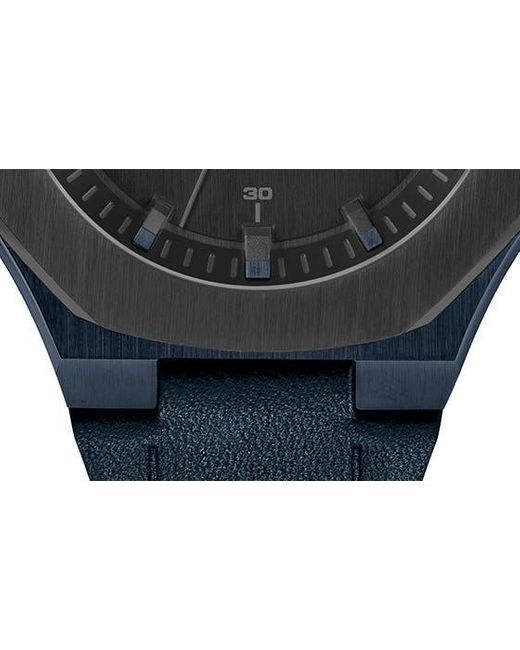 BOSS by HUGO BOSS Taper Chronograph Leather Strap Watch in Black for
