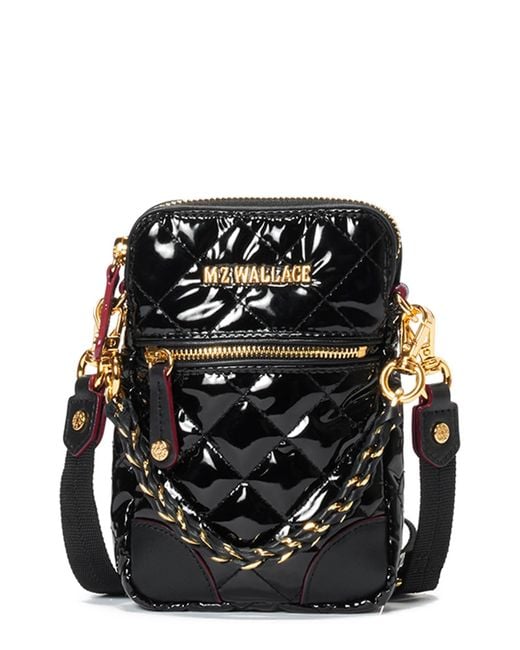 MZ Wallace Black Micro Crosby Crossbody Bag