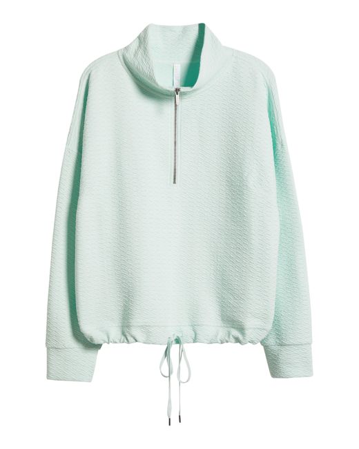 Zella Green Revive Half Zip Pullover Sweatshirt