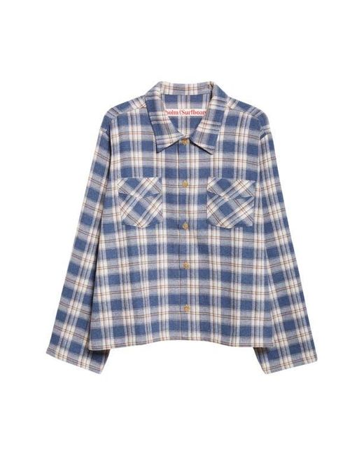 Stockholm Surfboard Club Club Plaid Overshirt in Blue for Men | Lyst