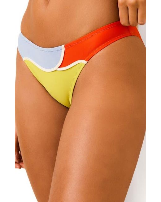 Solid & Striped Blue Teagan Colorblock Bikini Bottoms