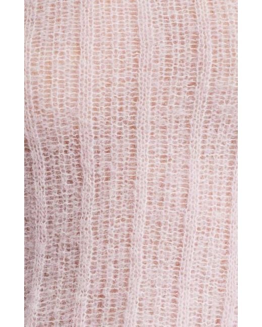 Open Edit Multicolor Open Knit Fitted Sweater