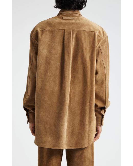 Marni Brown Oversize Suede Shirt Jacket for men