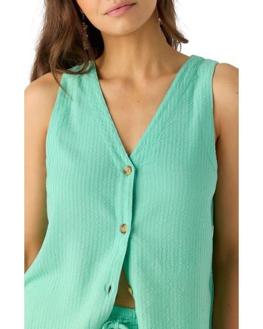 O'neill Sportswear Green Corey Button-Up Vest