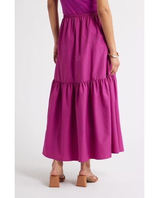 Open Edit Pink Tiered Maxi Skirt