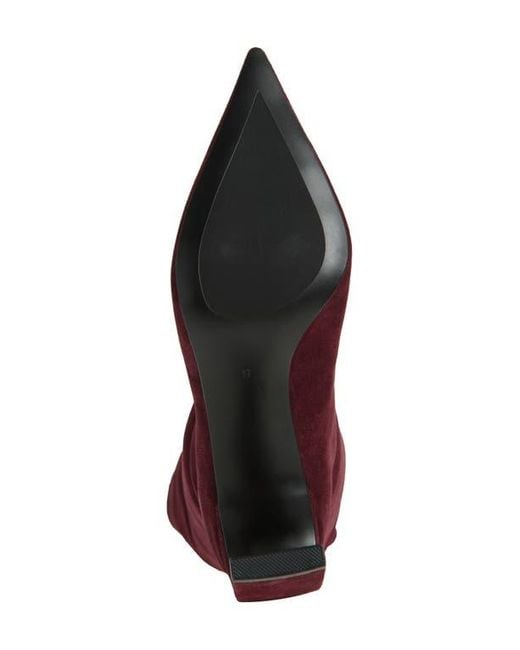 Jeffrey Campbell Red Pinpoint Pointed Toe Knee High Boot
