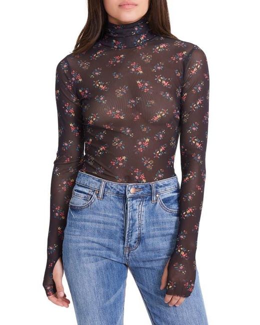 AFRM Blue Zadie Semi Sheer Turtleneck