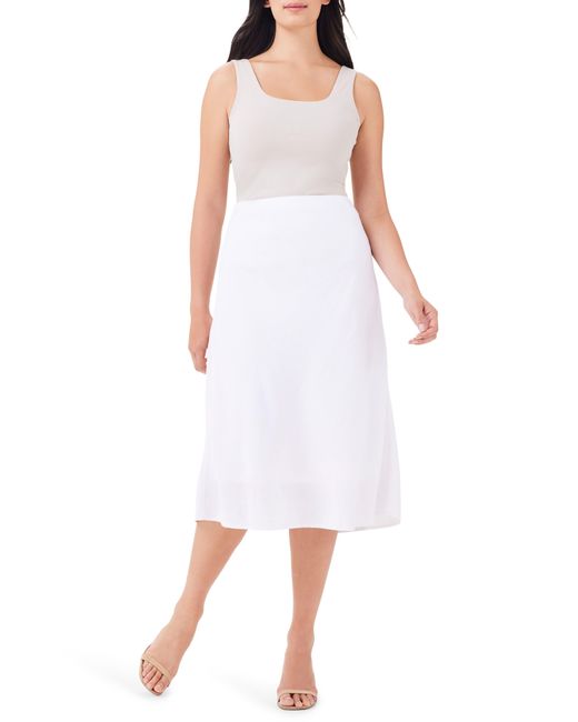 NIC+ZOE White Nic+zoe Rumba Organic Linen Blend A-line Skirt