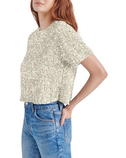 Steve Madden Blue Cressa Sequin T-Shirt