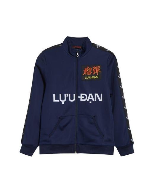 Lu'u Dan Blue Shrunken Track Jacket for men